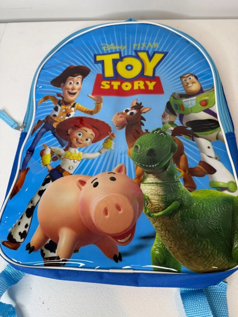Disney Pixar Toy Story Kids Backpack Woody Buzz Jessie Rex Blue NWT